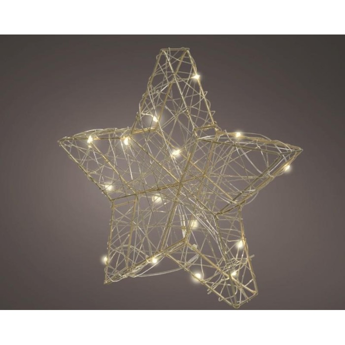 STELLA 15 LED METALLO ORO D.20